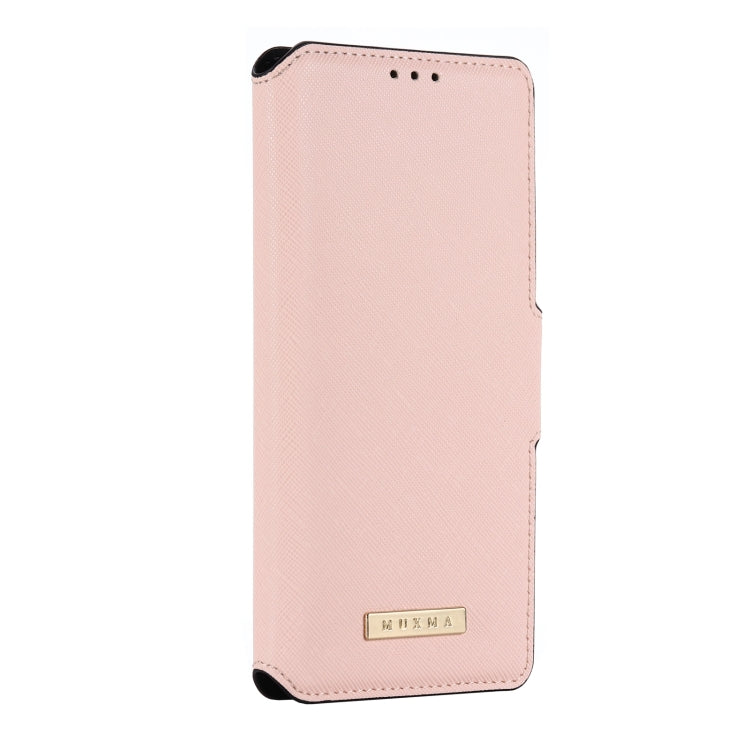 For OPPO A15 MUXMA MX115 Cross Texture Oil Edge Flip Leather Phone Case