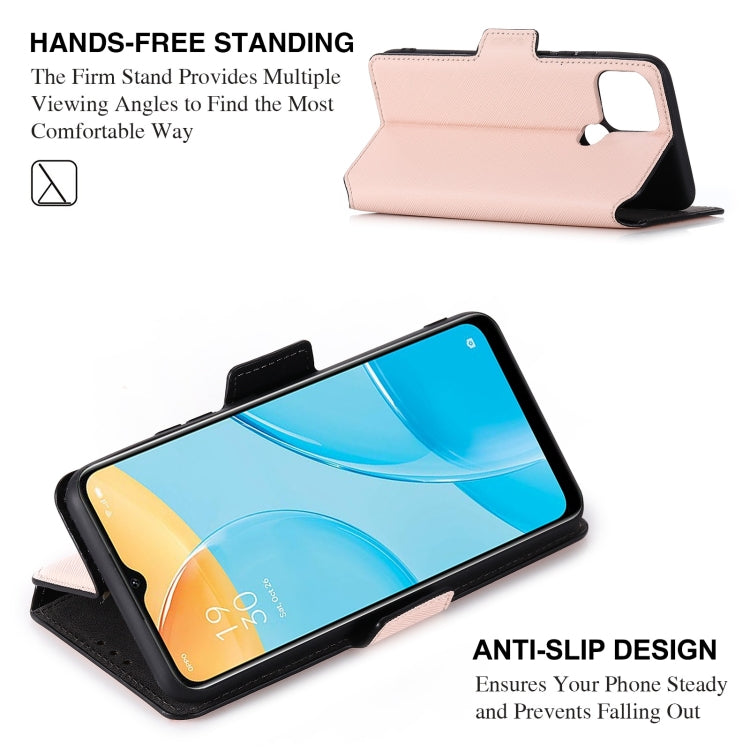 For OPPO A15 MUXMA MX115 Cross Texture Oil Edge Flip Leather Phone Case