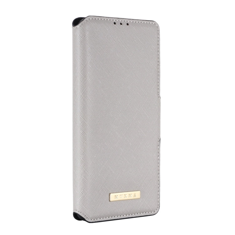 For OPPO A55 5G MUXMA MX115 Cross Texture Oil Edge Flip Leather Phone Case