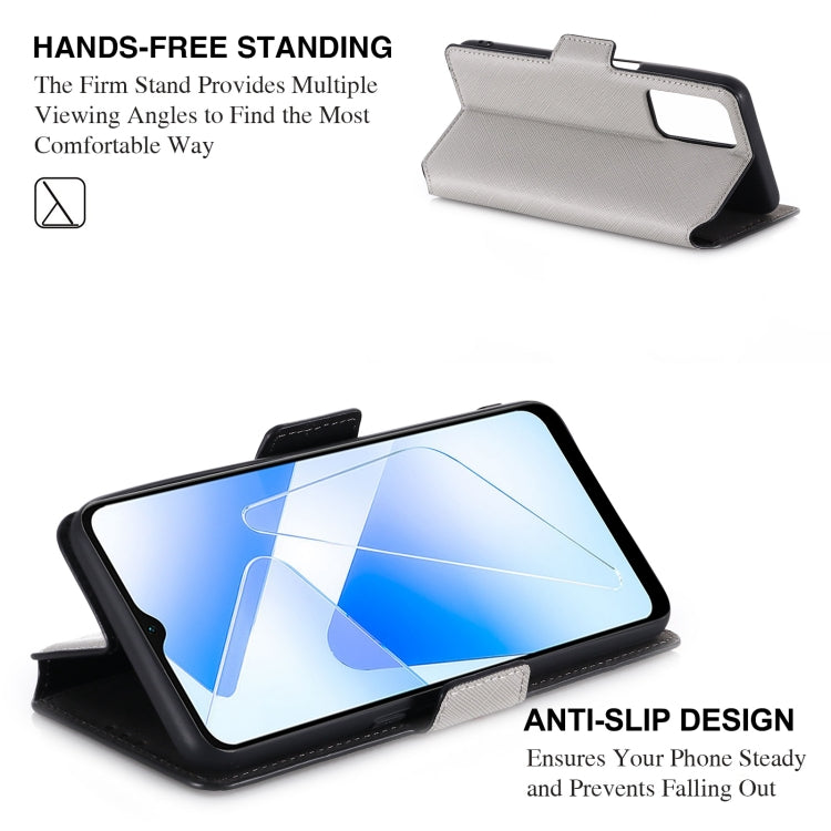 For OPPO A55 5G MUXMA MX115 Cross Texture Oil Edge Flip Leather Phone Case