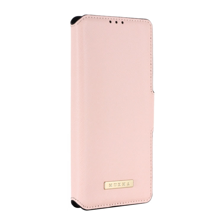 For OPPO A55 5G MUXMA MX115 Cross Texture Oil Edge Flip Leather Phone Case