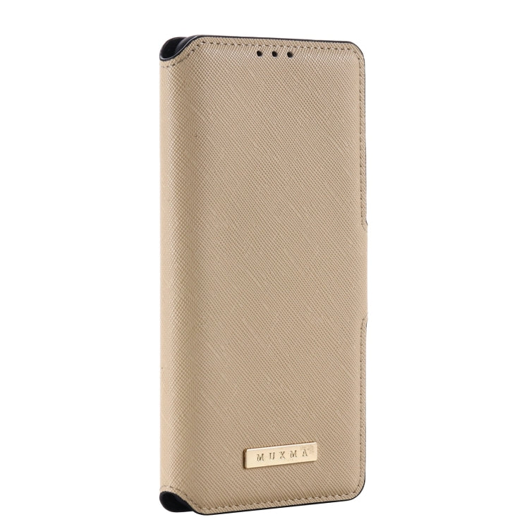 For OPPO F17 Pro MUXMA MX115 Cross Texture Oil Edge Flip Leather Phone Case