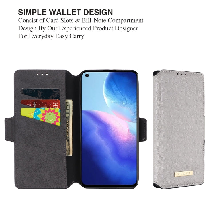 For OPPO Reno5 4G MUXMA MX115 Cross Texture Oil Edge Flip Leather Phone Case