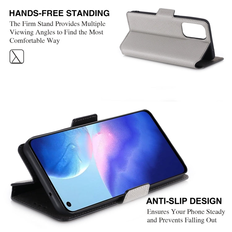 For OPPO Reno5 4G MUXMA MX115 Cross Texture Oil Edge Flip Leather Phone Case