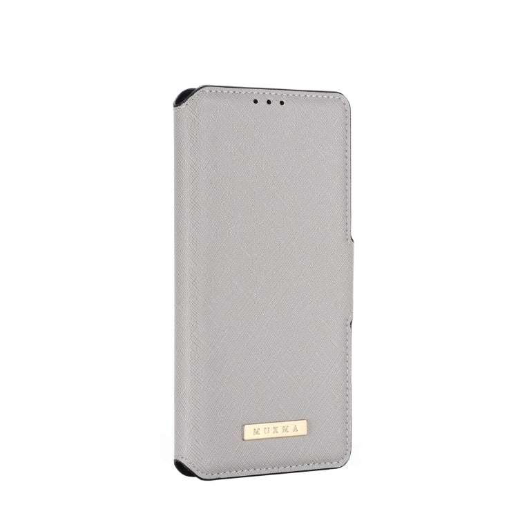 For OPPO Reno5 5G MUXMA MX115 Cross Texture Oil Edge Flip Leather Phone Case