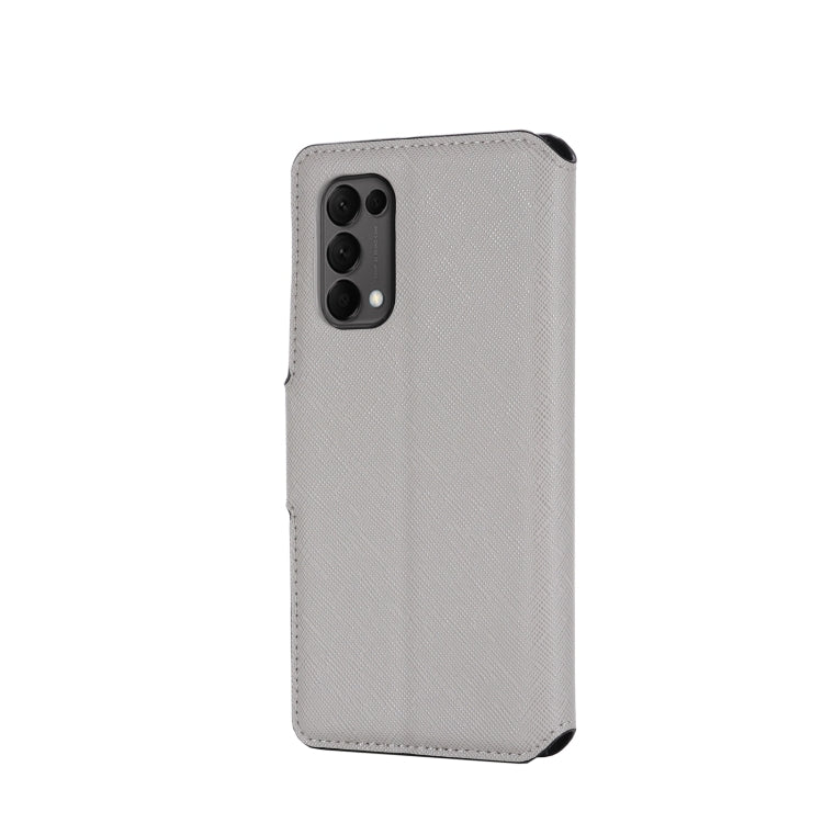 For OPPO Reno5 5G MUXMA MX115 Cross Texture Oil Edge Flip Leather Phone Case