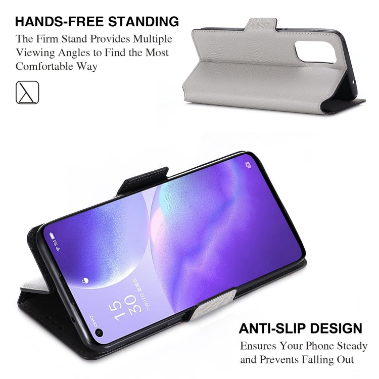 For OPPO Reno5 5G MUXMA MX115 Cross Texture Oil Edge Flip Leather Phone Case