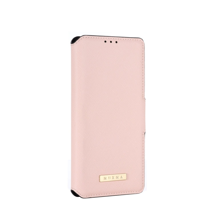 For OPPO Reno5 5G MUXMA MX115 Cross Texture Oil Edge Flip Leather Phone Case