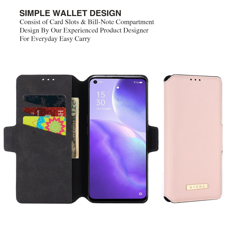 For OPPO Reno5 5G MUXMA MX115 Cross Texture Oil Edge Flip Leather Phone Case
