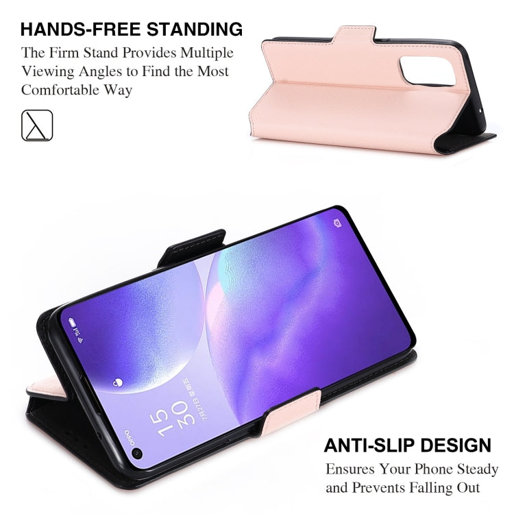 For OPPO Reno5 5G MUXMA MX115 Cross Texture Oil Edge Flip Leather Phone Case