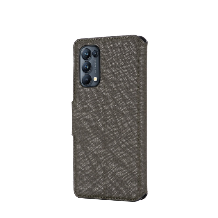 For OPPO Reno5 Pro 5G MUXMA MX115 Cross Texture Oil Edge Flip Leather Phone Case