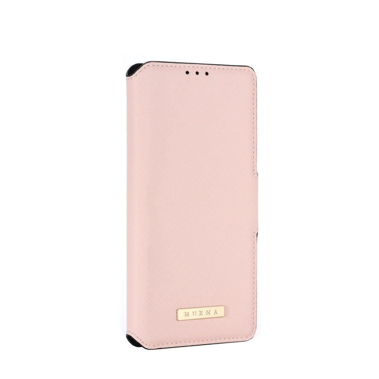 For OPPO Reno5 Pro 5G MUXMA MX115 Cross Texture Oil Edge Flip Leather Phone Case