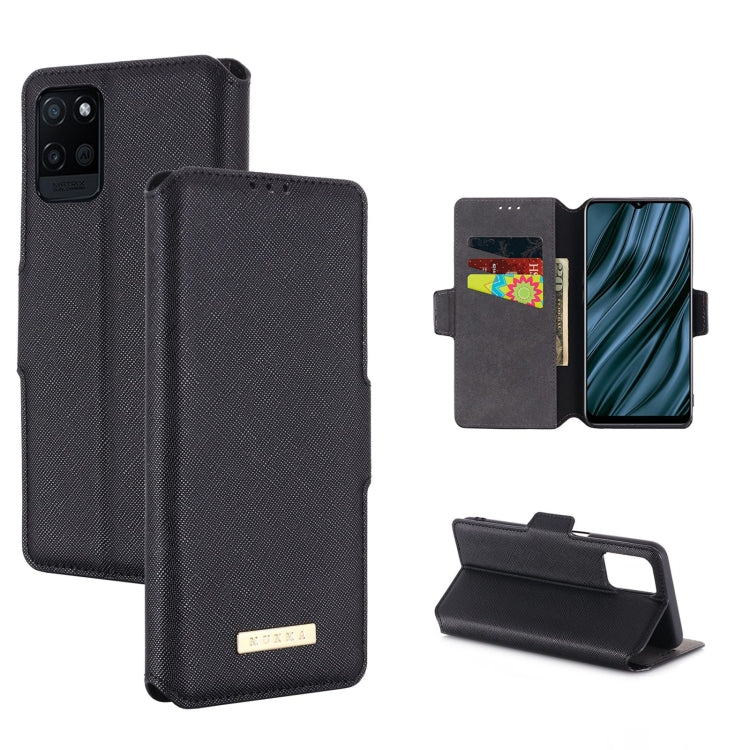 For OPPO Realme V11 5G MUXMA MX115 Cross Texture Oil Edge Flip Leather Phone Case