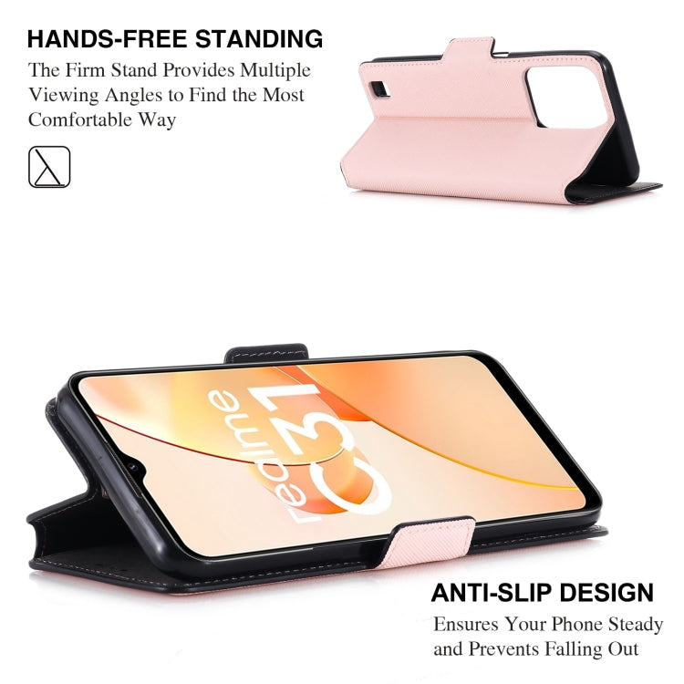 For OPPO Realme C31 4G MUXMA MX115 Cross Texture Oil Edge Flip Leather Phone Case