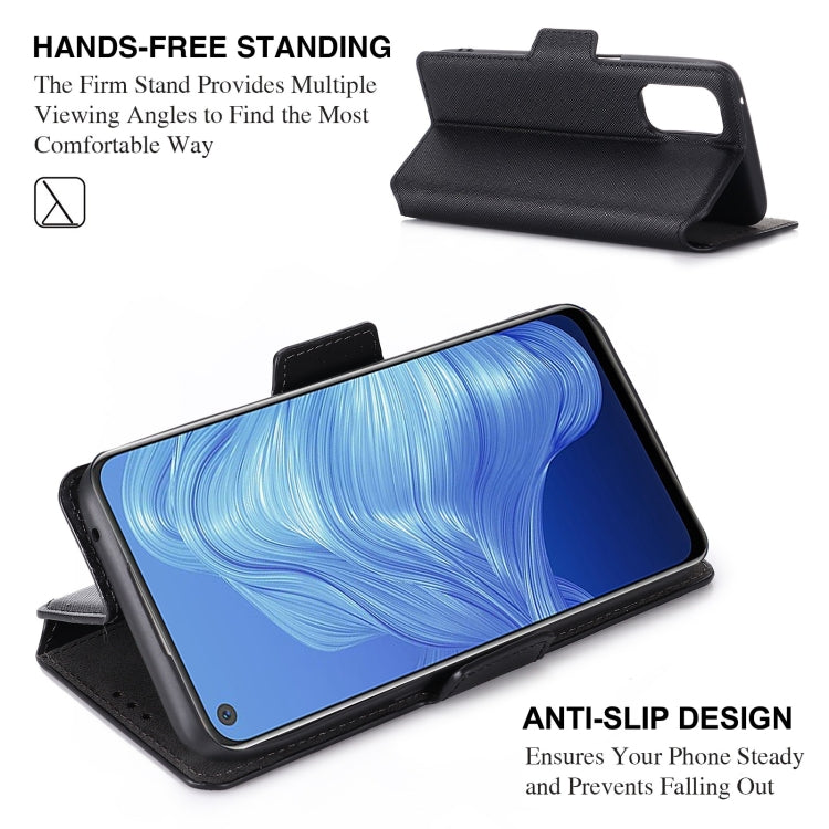 For OPPO Realme 7 5G / V5 / Q2 MUXMA MX115 Cross Texture Oil Edge Flip Leather Phone Case