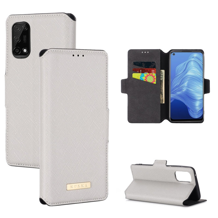 For OPPO Realme 7 5G / V5 / Q2 MUXMA MX115 Cross Texture Oil Edge Flip Leather Phone Case