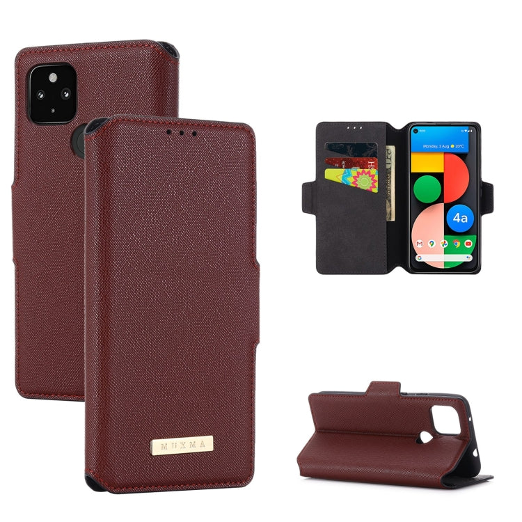 For OPPO Realme C15 / C12 MUXMA MX115 Cross Texture Oil Edge Flip Leather Phone Case