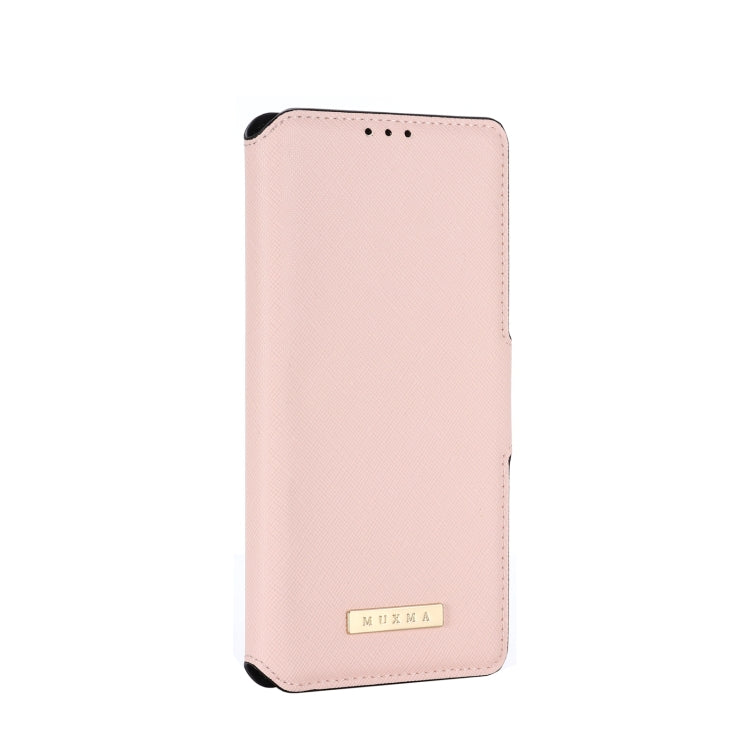 For OPPO Realme C15 / C12 MUXMA MX115 Cross Texture Oil Edge Flip Leather Phone Case