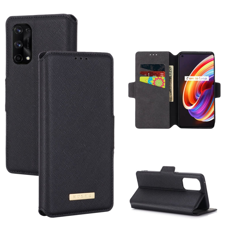 For OPPO Realme X7 Pro MUXMA MX115 Cross Texture Oil Edge Flip Leather Phone Case