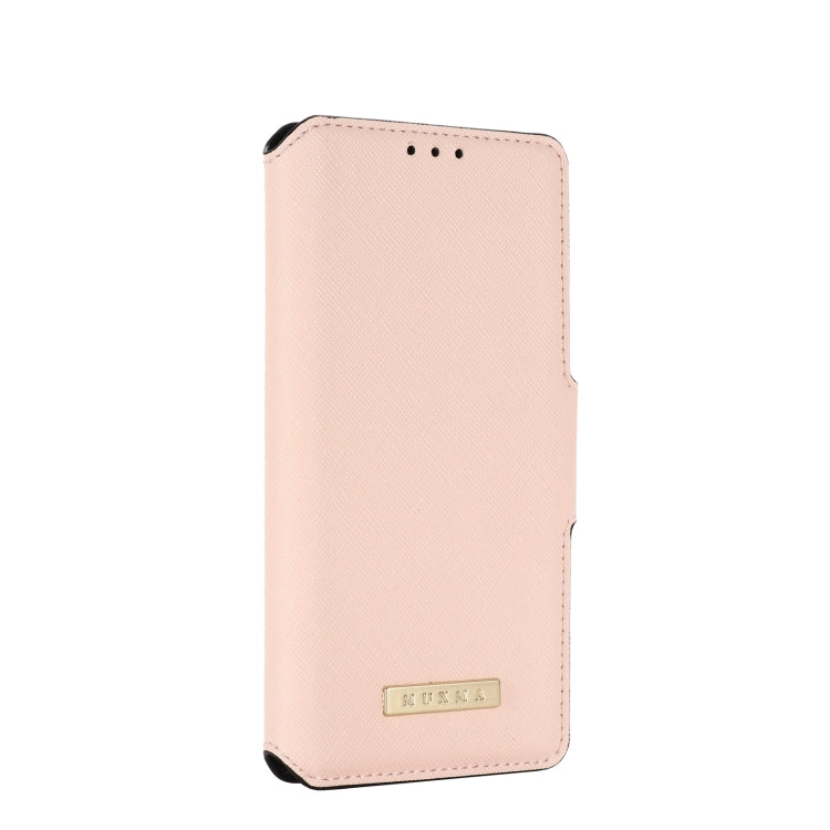 For iPhone 13 MUXMA MX115 Cross Texture Oil Edge Flip Leather Phone Case