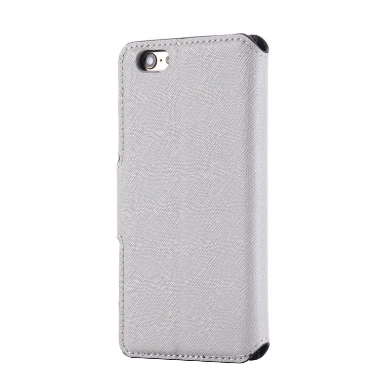 MUXMA MX115 Cross Texture Oil Edge Flip Leather Phone Case For iPhone 6s / 6