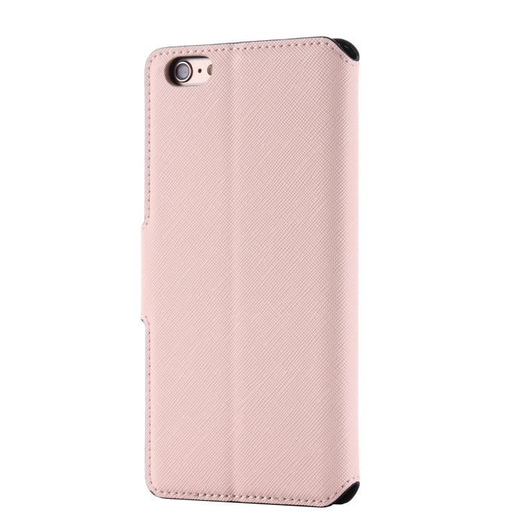 MUXMA MX115 Cross Texture Oil Edge Flip Leather Phone Case For iPhone 6s Plus / 6 Plus