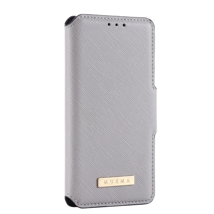 For iPhone SE 2022 / SE 2020 / 8 / 7 MUXMA MX115 Cross Texture Oil Edge Flip Leather Phone Case