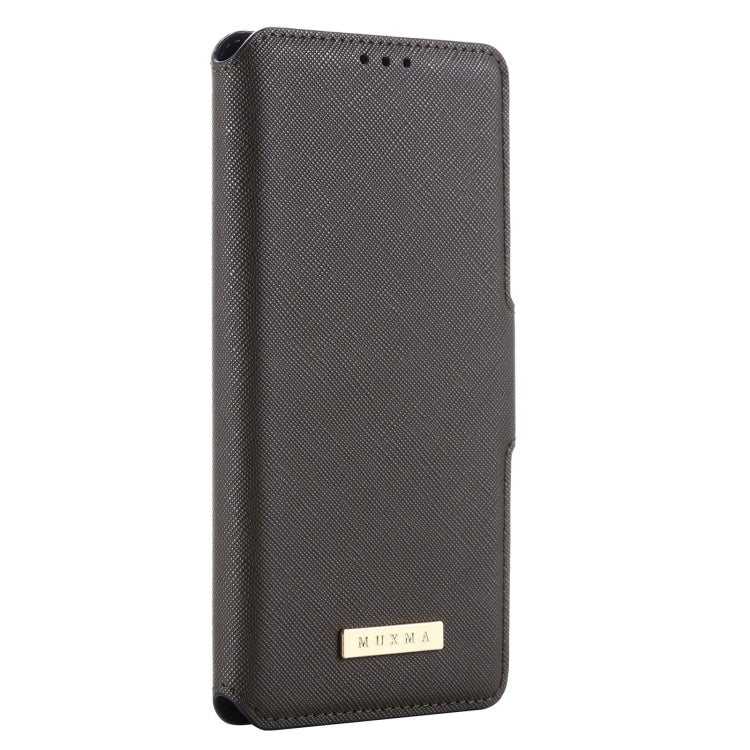 MUXMA MX115 Cross Texture Oil Edge Flip Leather Phone Case For iPhone 8 Plus / 7 Plus