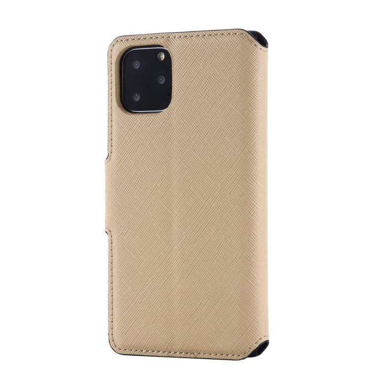 For iPhone 11 Pro MUXMA MX115 Cross Texture Oil Edge Flip Leather Phone Case