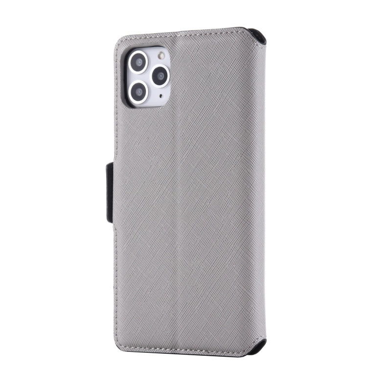 For iPhone 11 Pro Max MUXMA MX115 Cross Texture Oil Edge Flip Leather Phone Case