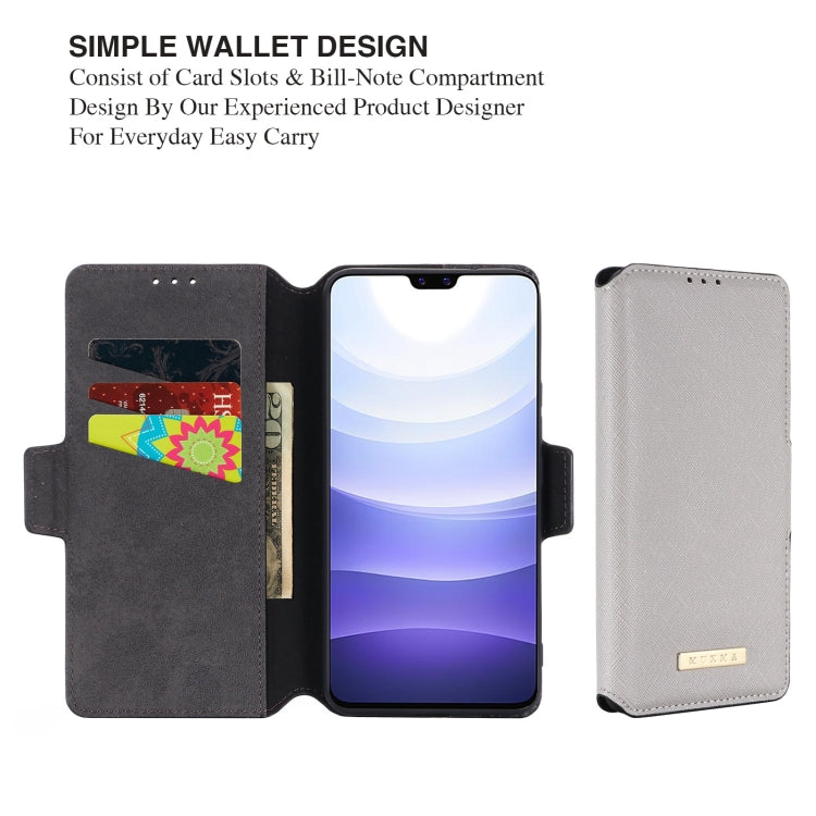 For vivo S9 MUXMA MX115 Cross Texture Oil Edge Flip Leather Phone Case