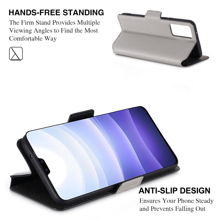 For vivo S9 MUXMA MX115 Cross Texture Oil Edge Flip Leather Phone Case