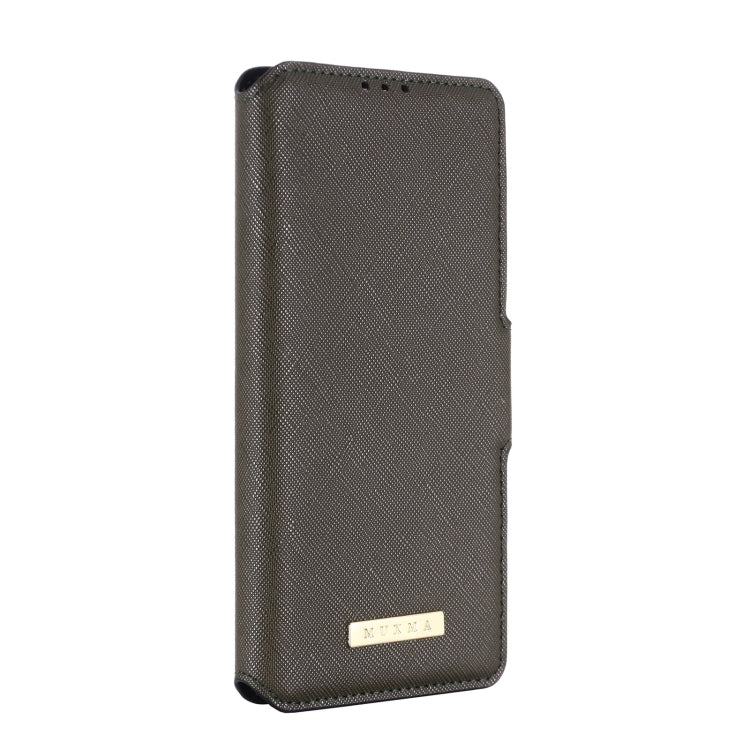 For vivo X60 5G MUXMA MX115 Cross Texture Oil Edge Flip Leather Phone Case