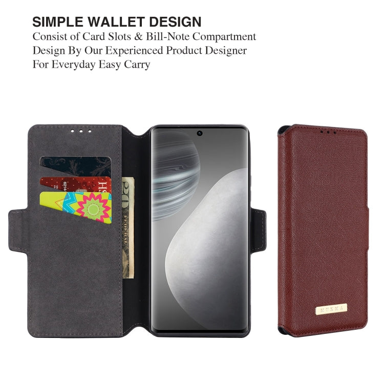 For vivo X60 Pro 5G MUXMA MX115 Cross Texture Oil Edge Flip Leather Phone Case