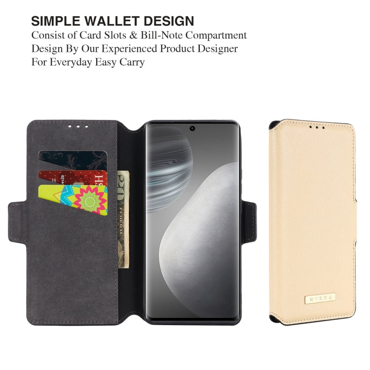 For vivo X60 Pro 5G MUXMA MX115 Cross Texture Oil Edge Flip Leather Phone Case