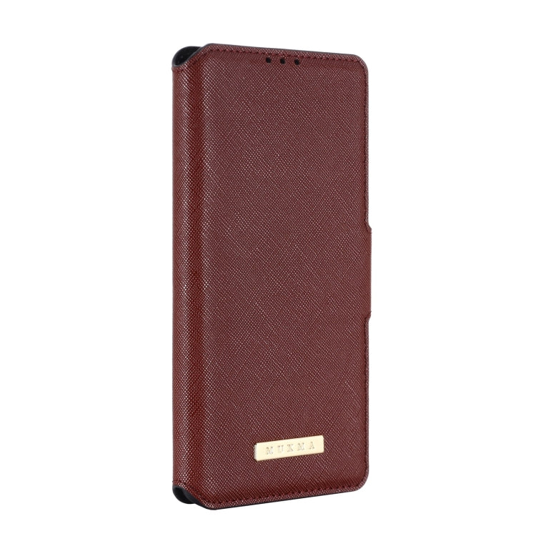 For vivo X60 Pro+ 5G MUXMA MX115 Cross Texture Oil Edge Flip Leather Phone Case