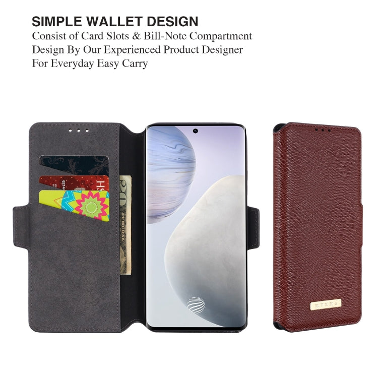 For vivo X60 Pro+ 5G MUXMA MX115 Cross Texture Oil Edge Flip Leather Phone Case