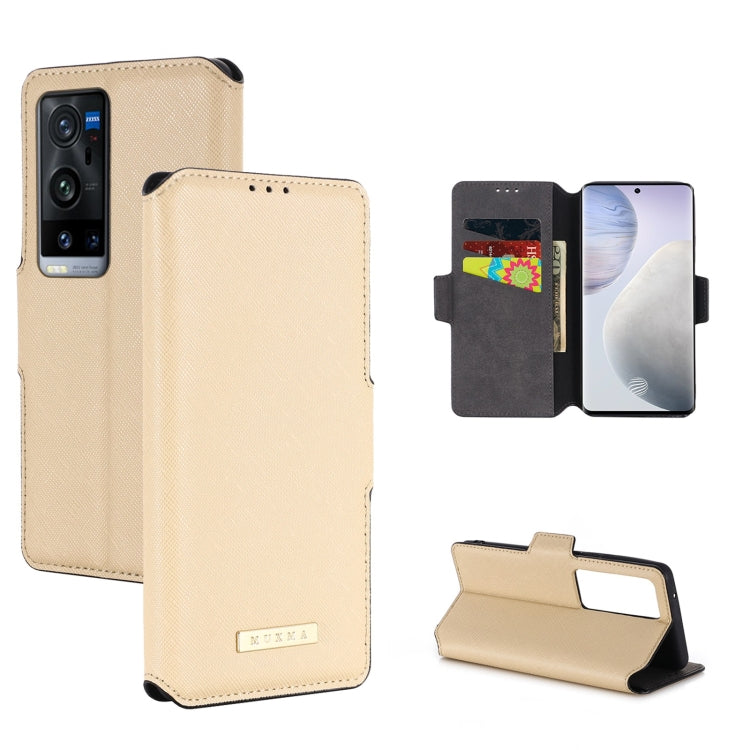 For vivo X60 Pro+ 5G MUXMA MX115 Cross Texture Oil Edge Flip Leather Phone Case