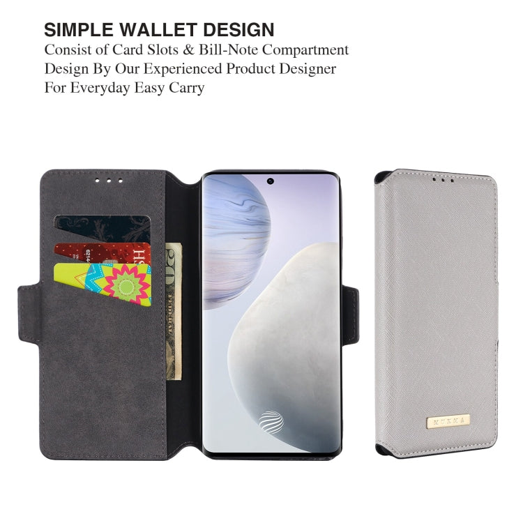 For vivo X60 Pro+ 5G MUXMA MX115 Cross Texture Oil Edge Flip Leather Phone Case