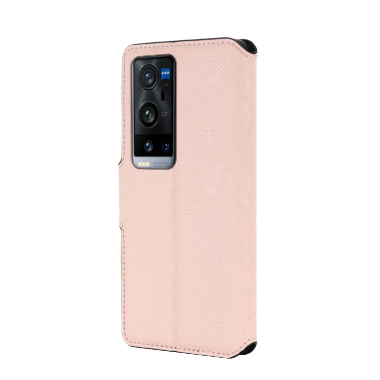 For vivo X60 Pro+ 5G MUXMA MX115 Cross Texture Oil Edge Flip Leather Phone Case