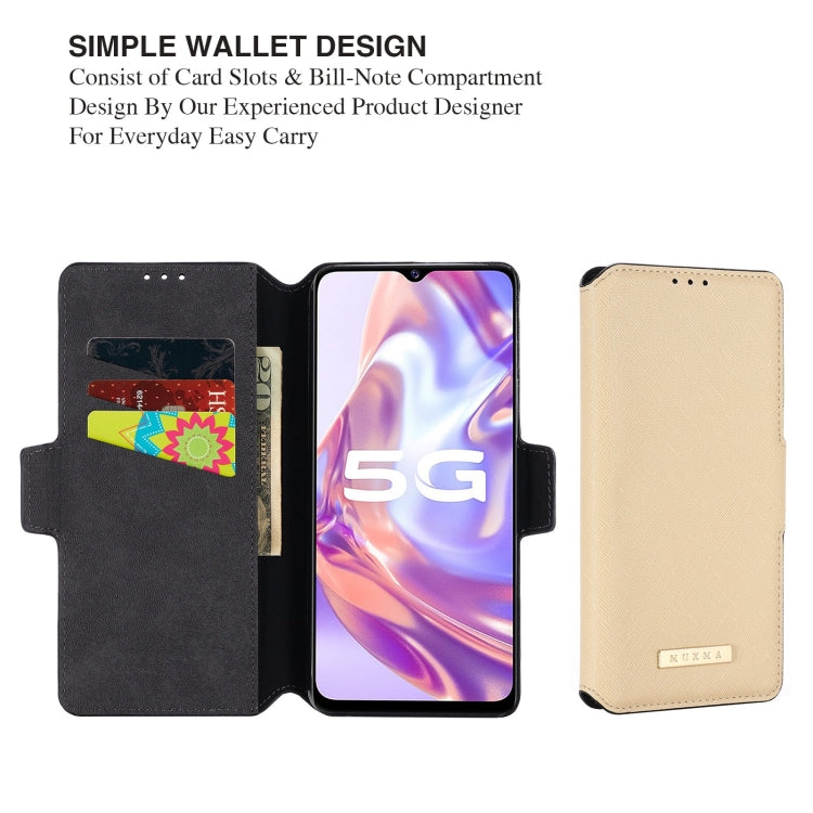 For vivo Y31s / Y52s / iQOO U3 5G MUXMA MX115 Cross Texture Oil Edge Flip Leather Phone Case