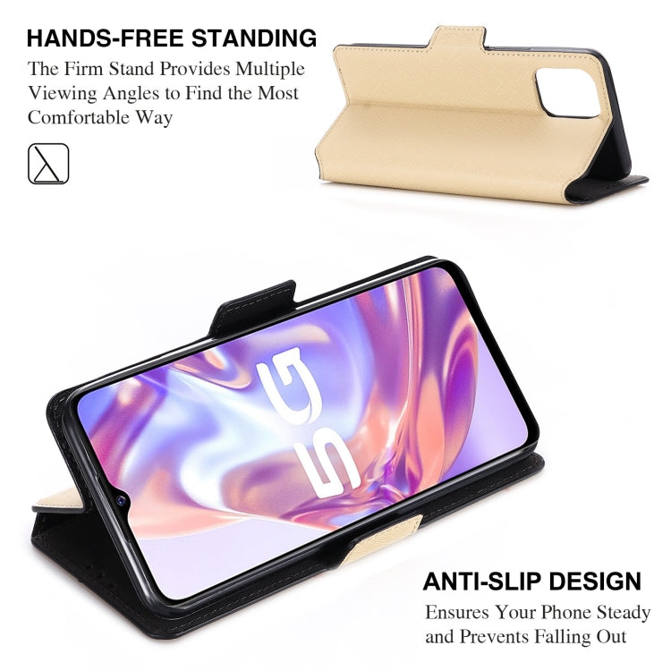 For vivo Y31s / Y52s / iQOO U3 5G MUXMA MX115 Cross Texture Oil Edge Flip Leather Phone Case