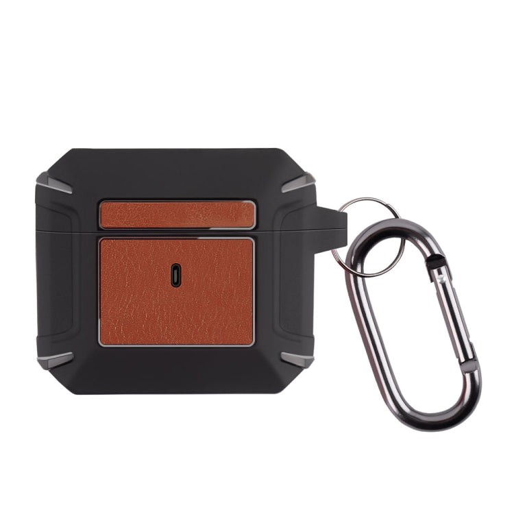 Leather Texture Armor Earphone Protective Case For AirPods 3