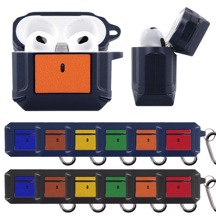 Leather Texture Armor Earphone Protective Case For AirPods Pro