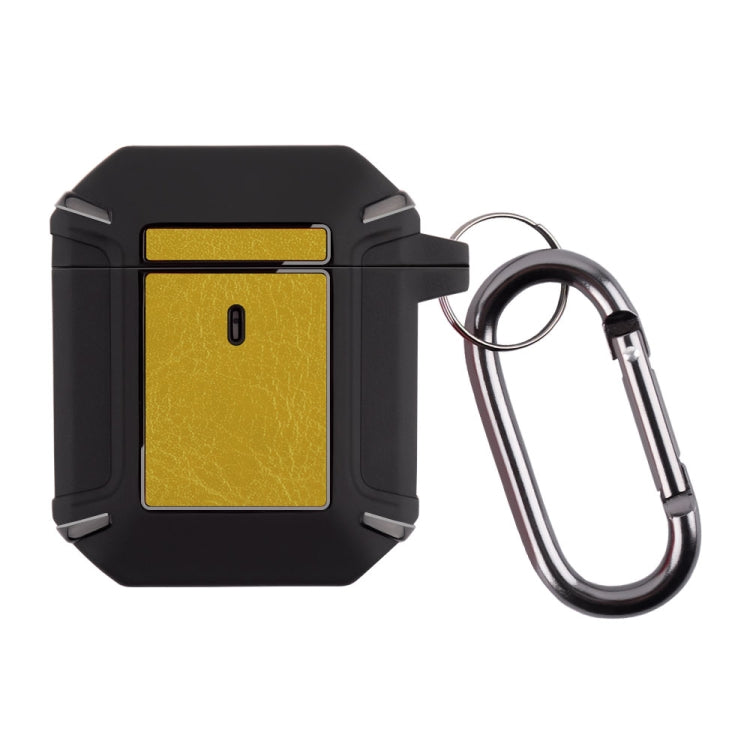 Leather Texture Armor Earphone Protective Case For AirPods 2 / 1