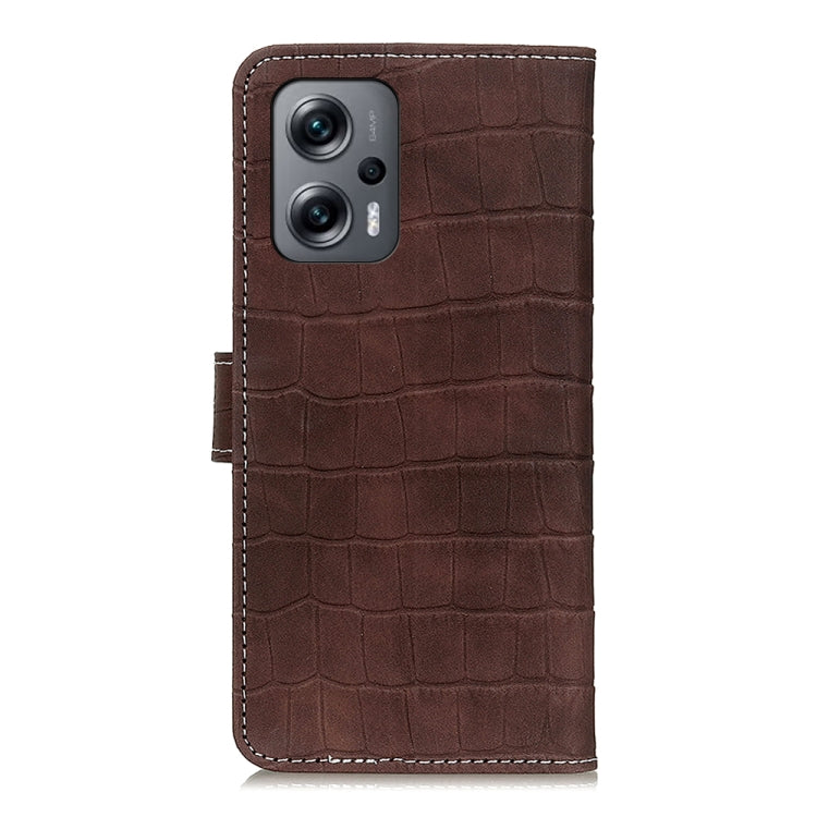 For Xiaomi Redmi Note 11T Pro 5G / Note 11T Pro+ 5G China / Poco X4 GT 5G Crocodile Texture Leather Phone Case