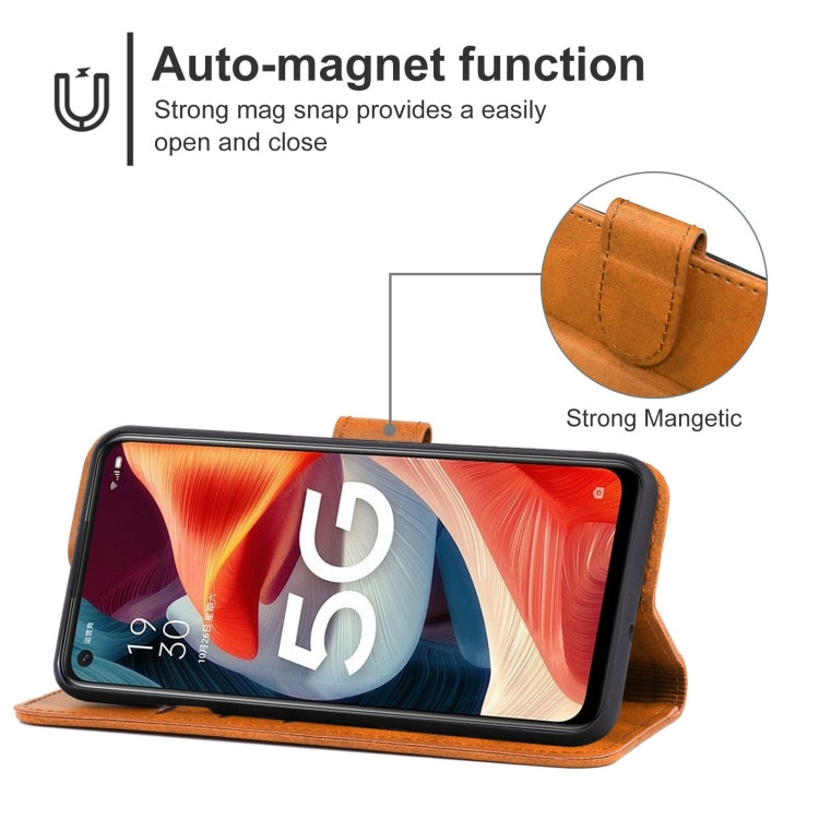 For OPPO A53 5G Leather Phone Case