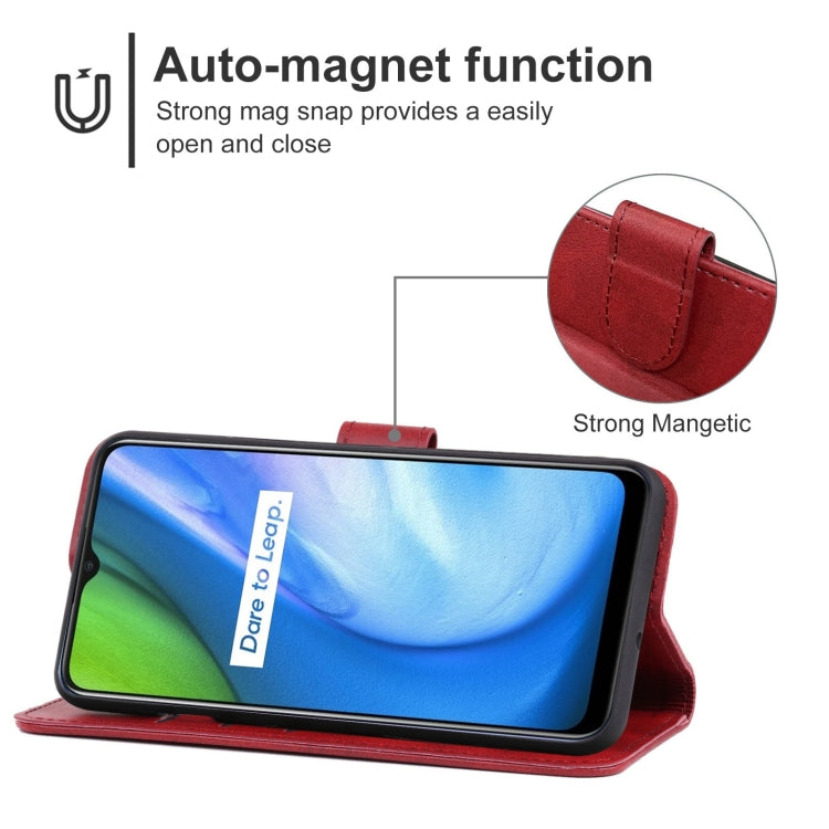 For OPPO Realme Q2i Leather Phone Case