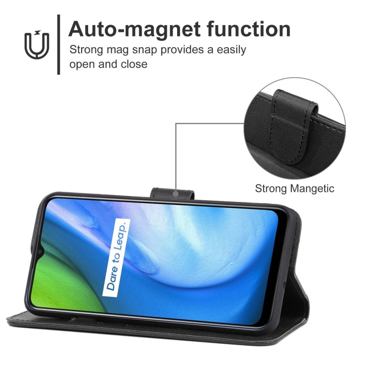 For OPPO Realme Q2i Leather Phone Case