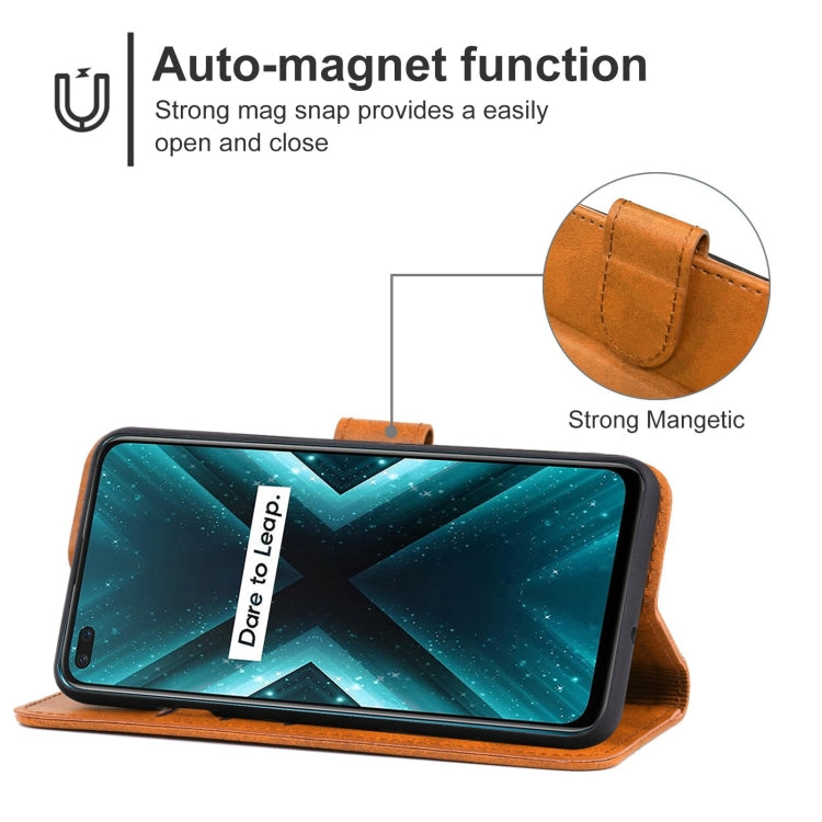 For OPPO Realme X3 Leather Phone Case